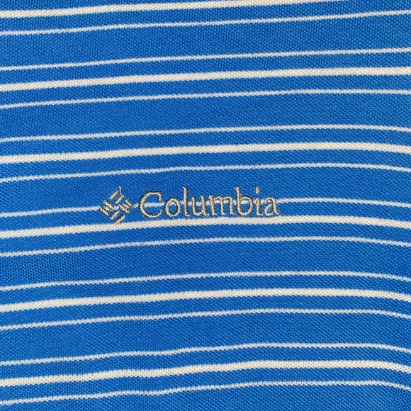 Columbia Omni Wick Polo Mens Size Small Blue Beach Fishing Work Sport Shirt - Picture 4 of 11